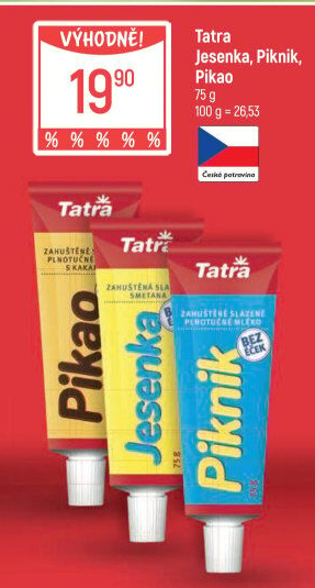 Mléko kondenzované Pikao Tatra