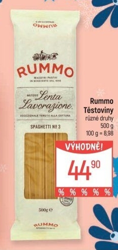 Semolinové těstoviny Rummo