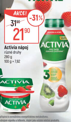 Jogurtový nápoj Activia Danone
