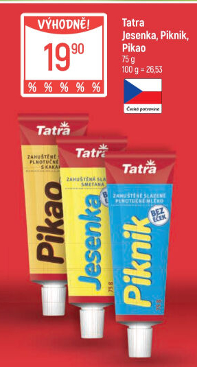 Mléko kondenzované Pikao Tatra