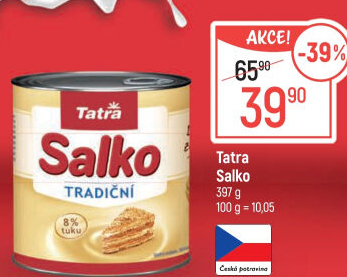 Mléko kondenzované Salko Tatra