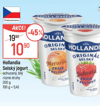 Ochucený jogurt selský Hollandia