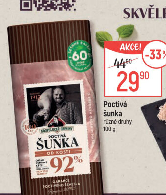 Šunka nejvyšší jakosti poctivá Kostelecké uzeniny