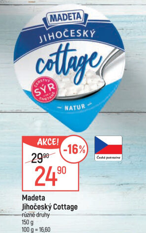Sýr Cottage Jihočeský Madeta
