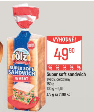 Toustový chléb Sandwich Soft Ölz