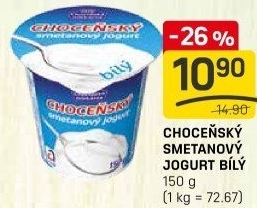 Bílý jogurt smetanový Choceňský