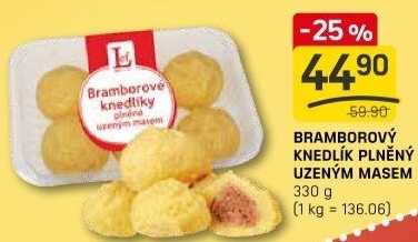 Knedlíky bramborové s uzeným masem Lef