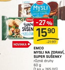 Ovesné sušenky Mysli na zdraví Emco