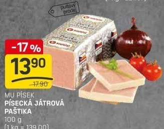 Paštika játrová písecká Maso uzeniny Písek
