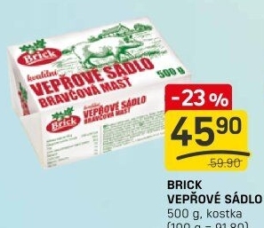 Sádlo vepřové Brick