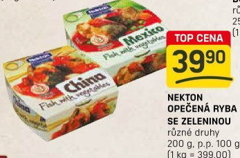 Salát opečená ryba se zeleninou Nekton