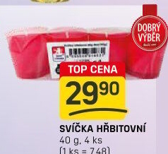 Svíčky hřbitovní - náplň Dobrý Výběr