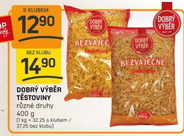 Těstoviny Dobrý Výběr