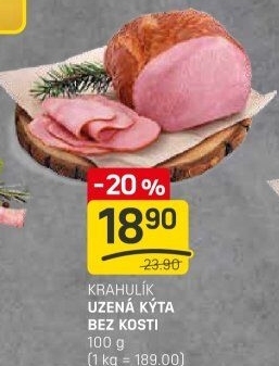 Uzená kýta bez kosti Krahulík