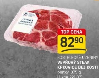 Vepřová krkovice steak bez kosti Kostelecké uzeniny