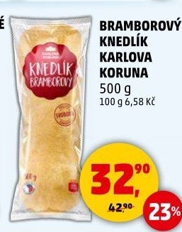 Knedlík bramborový Karlova Koruna
