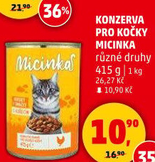 Konzerva pro kočky Micinka