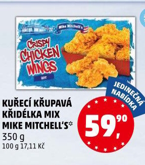Kuřecí křidélka mix mražená Mike Mitchell'