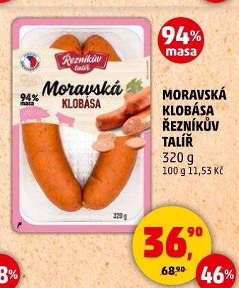 Moravská klobása Řezníkův talíř