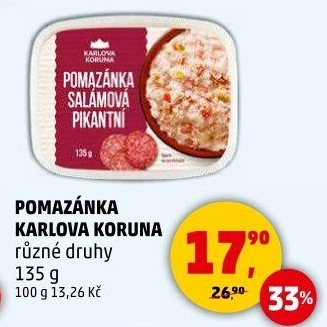 Pomazánky Karlova Koruna