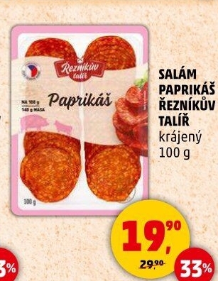 Salám Paprikáš Řezníkův talíř