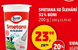 Smetana ke šlehání Boni 31%