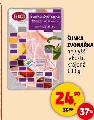 Šunka Zvonařka nejvyšší jakosti LE&