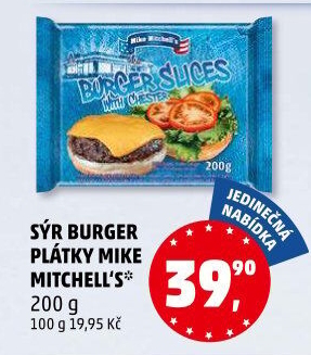 Sýr na burger Mike Mitchell'