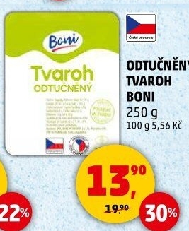 Tvaroh měkký odtučněný Boni