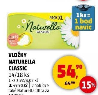 Vložky dámské Classic Naturella