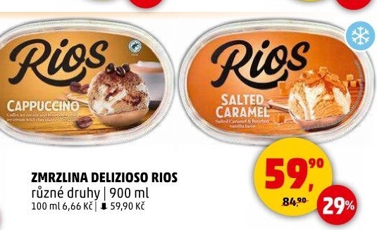 Zmrzlina ve vaničce Delizioso Rios