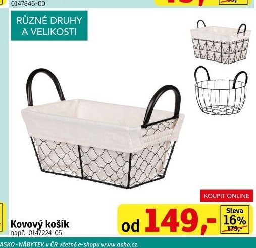 Kovový košík