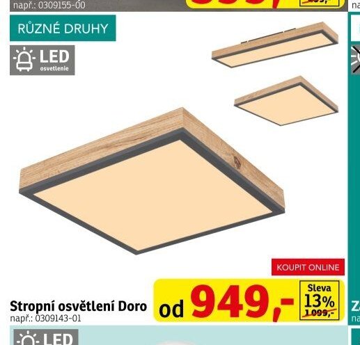Stropní osvětlení Doro