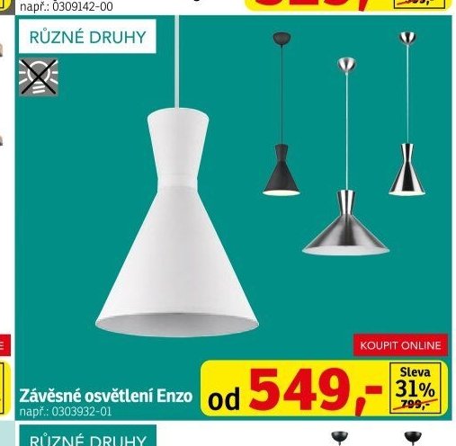 Závěsné osvětlení Enzo