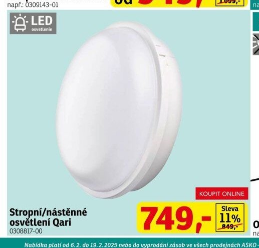 Stropní/nástěnné osvětlení Qari