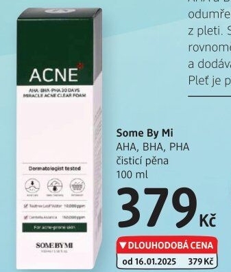 Čisticí pleťová pěna AHA, BHA, PHA Some By Mi