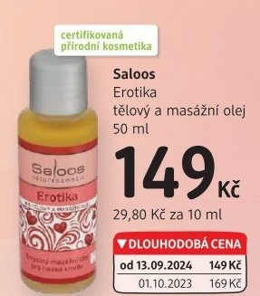 Olej tělový a masážní Saloos
