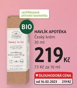 Pleťový krém Český Havlík Apoteka