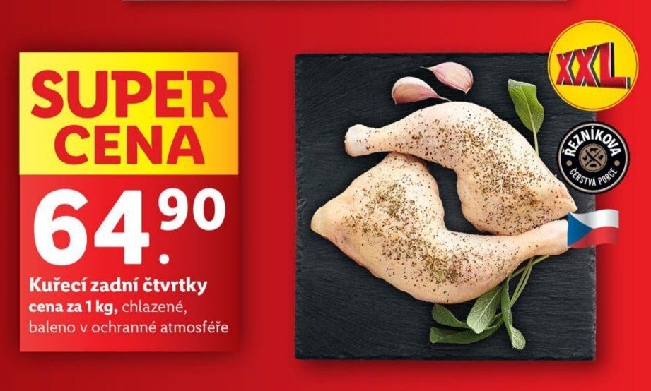 Kuřecí čtvrtky Řezníkova čerstvá porce