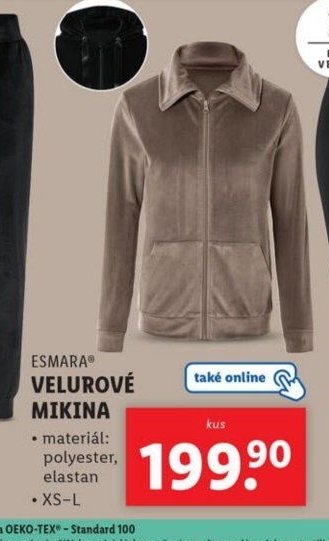 Esmara Velurové mikina