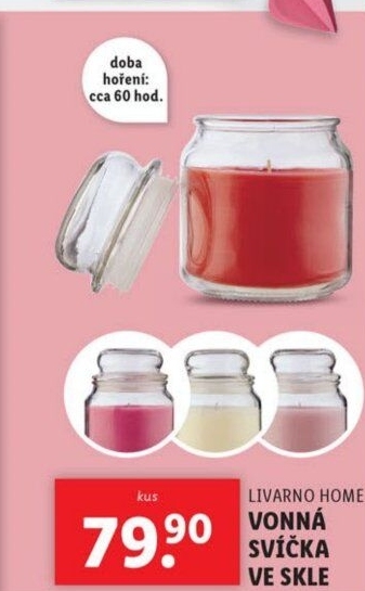 Svíčky ve skle vonné Livarno Home