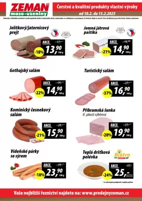 akční leták ZEMAN maso - uzeniny 10.2.2025-15.2.2025