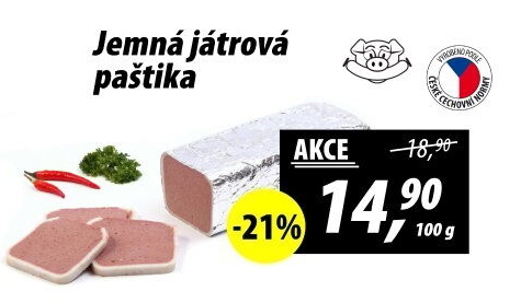 Paštika játrová jemná