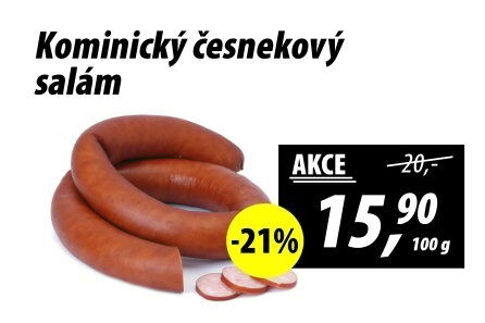 Salám kominický česnekový točený