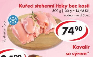 Kuřecí stehenní řízky bez kosti