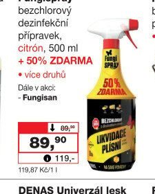 Fungispray bezchlorový dezinfekční přípravek