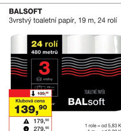 Toaletní papír 3vrstvý BALsoft