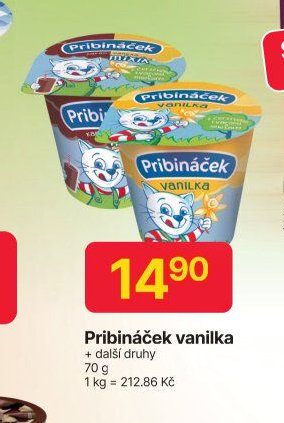 Pribináček vanilka
