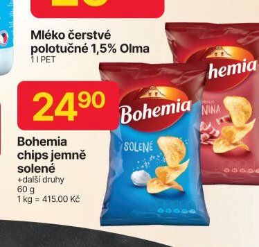 Bohemia chips jemně solené