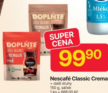 Instantní káva Nescafé Classic Crema